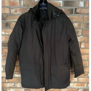 Perry Ellis Portfolio Men’s Medium Gray Hooded Puffer Jacket NWOT